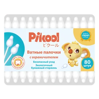Ватные палочки гиг Пикул детские с огранич 80 шт
