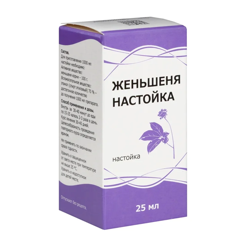 Женьшеня настоящего корней настойка настойка 25 мл