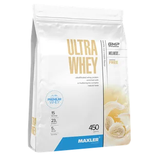 Протеин сывороточный Maxler Ultra Whey, 450 гр - ванильное мороженое
