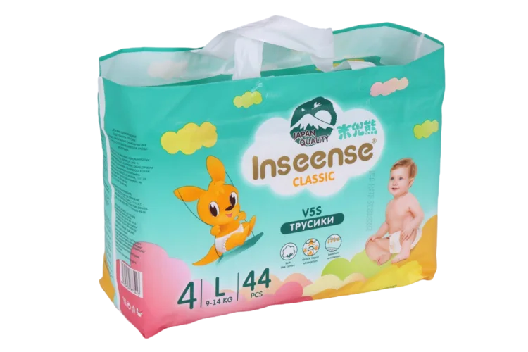 Трусики-подгузники Inseense Classic V5S L (9-14 кг) 44 шт изумруд