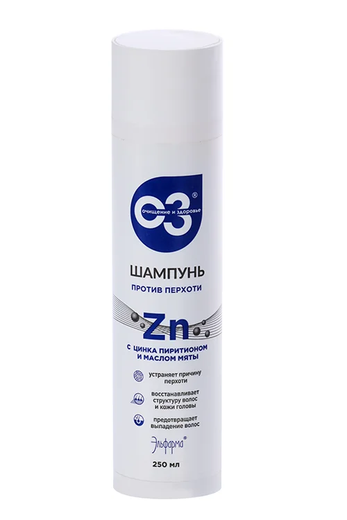 Шампунь Elfarma ОЗ против перхоти с цинка пиритионом / маслом мяты 250 мл