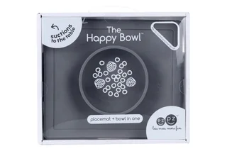 Тарелка Ezpz Happy Bowl силикон с подставкой серая