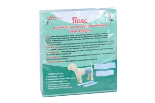 Пояс Osso-fashion для кобелей многоразовый впитывающий S 29-34×10 см