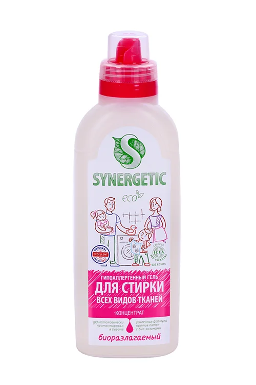 Гель Synergetic для стирки всех видов тканей 0,75 л