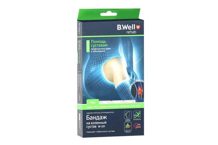 Бандаж B Well на коленный сустав PRO W-331 XXL беж