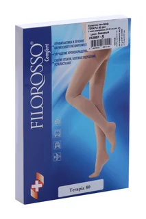 Колготки Filorosso Terapia компресс лечеб-профилакт 80 den 2 класс бежевый р 5