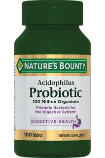 Ацидофилус пробиотик Natures Bounty, 100 шт, таблетки