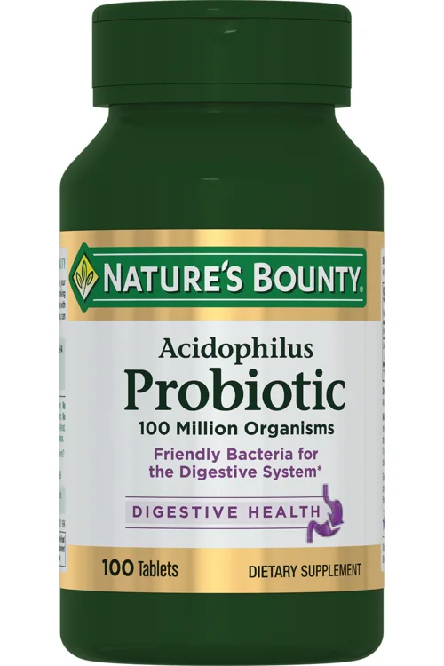 Ацидофилус пробиотик Natures Bounty, 100 шт, таблетки
