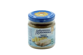 Пюре Бабушкино лукошко треска картофель 100 гр