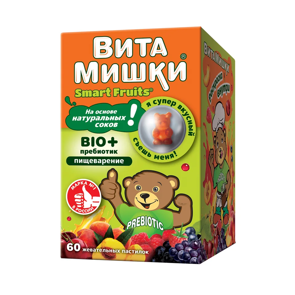 ВитаМишки Био+ Пребиотик пастилки жевательные 60 шт