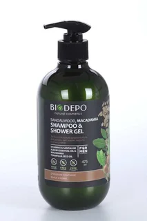 Гель-шампунь для душа Biodepo с маслами сандала / макадамии 475 мл
