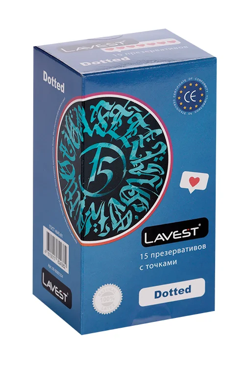 Презервативы Lavest с точками 15 шт