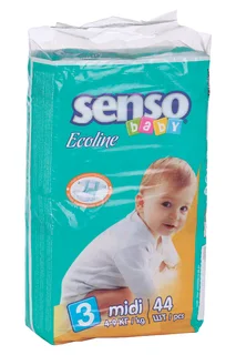 Подгузники Senso Baby Ecoline Midi (4-9 кг) 44 шт