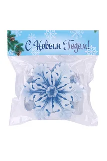 Мыло Дарена ручной работы снежинка малая №1 голубая 55 гр