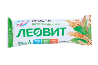 Батончик-мюсли Леовит с фенхелем и зеленым чаем 30 гр