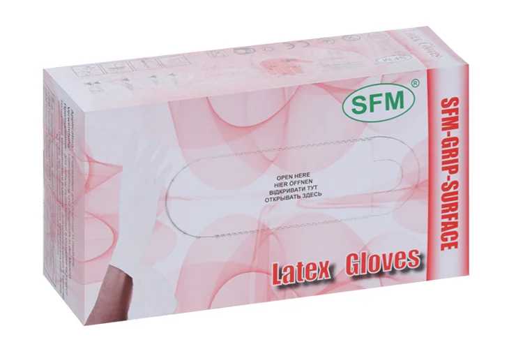 Перчатки SFM Gloves диагност латекс н/стер неопудр пара M 50 шт