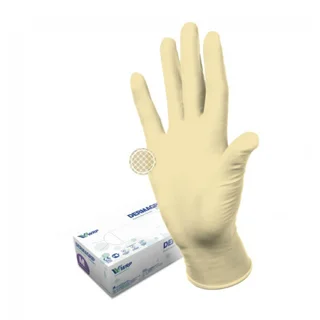 Дермагрип Классик Перчатки Латексные Нестерильные Неопудренные раствор S 2 шт
