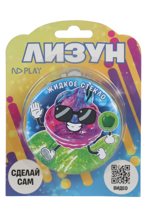 Набор для опытов ND Play лизун жидкое стекло зеленое яблоко