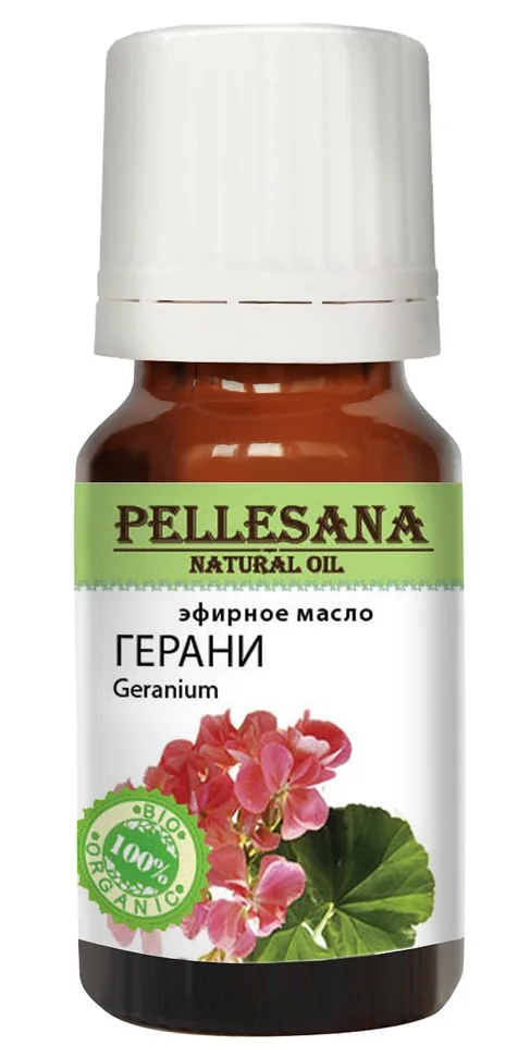 Масло герани эфирное Pellesana. 10 мл