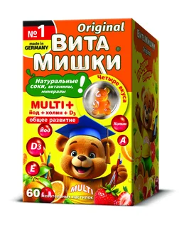 ВитаМишки Мульти+йод+холин пастилки жеват. 60 шт