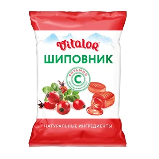 Виталор карамель леденцовая шиповник+вит. С 60г