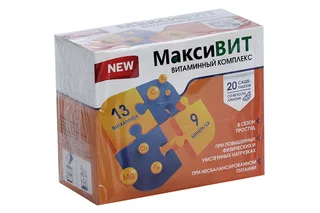 Аскорбиновая кислота Витаминный комплекс Максивит лимон 16 гр 20 шт порошок