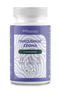 Пиколинат хрома с хитозаном, Bonnatura, капсулы 60 шт х1 для похудения