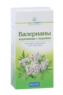 Валериана, 50 г, сырье растительное измельченное