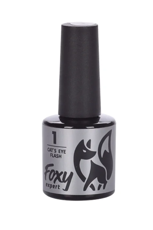 Гель-лак Foxy Expert CAT'S EYE Flash светоотражающий для ногтей №1 8 мл