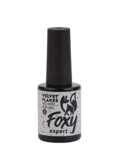 Топ Foxy Expert Velvet Flakes для гель-лака матовый без липкого слоя с хлопьями 10 гр (4603775766728)