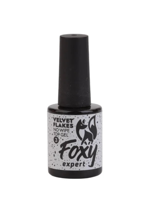 Топ Foxy Expert Velvet Flakes для гель-лака матовый без липкого слоя с хлопьями 10 гр (4603775766728)