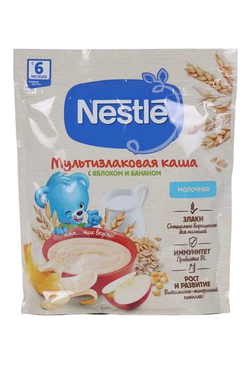 Каша Нестле молоч мультизлак ябл / банан (с 6 мес) 200 гр