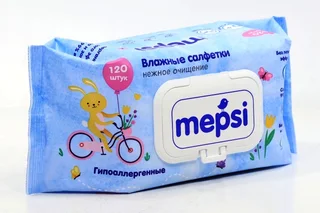 Салфетки Мепси влажные / гипоаллергенные / детские 120 шт