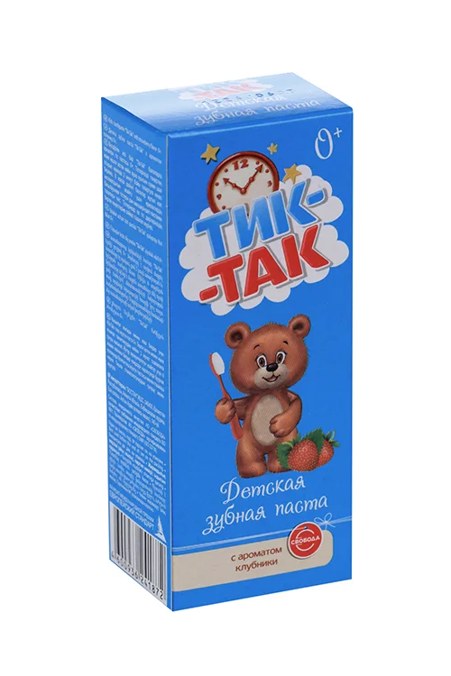 Зубная паста Тик-Так дет с ароматом клубники (с 0 мес) 62 гр