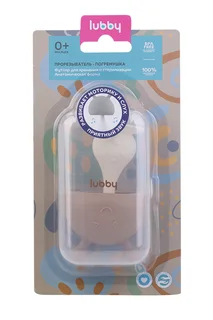 Прорезыватель-погремушка Lubby в футляре на присоске (с 0 мес) (31927)