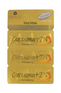 Маска-глина для лица Skinlite Super Trio куркума+ Zn 4 гр 3 шт