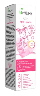 Крем-мыло ИнтиЛайн Гёрл для интимн гигиены для девочек с 3 лет 250 мл