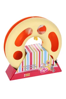 Игрушка Чистый котик для кошек трек-треугольник с пером на пружине 25×7,5 см желтый