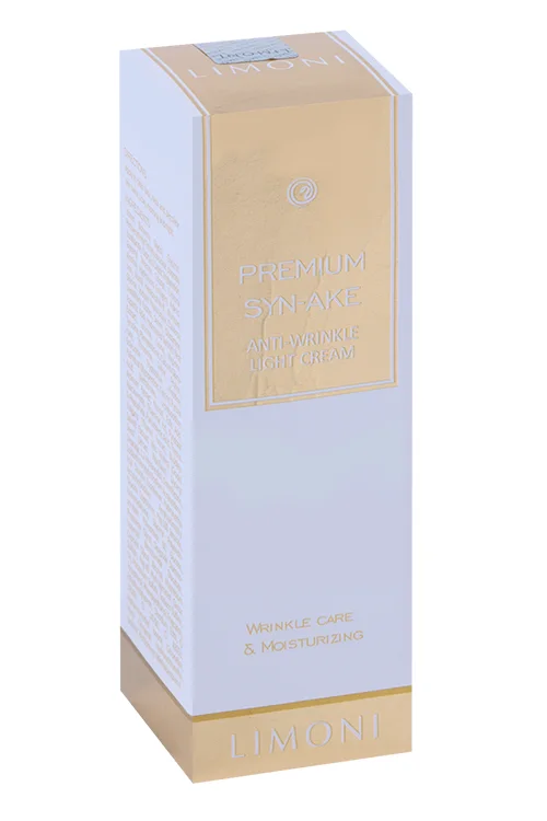 Крем Limoni Gold Premium Syn-Ake Anti-Wrinkle легкий с золотом / змеиным ядом для лица 25 мл