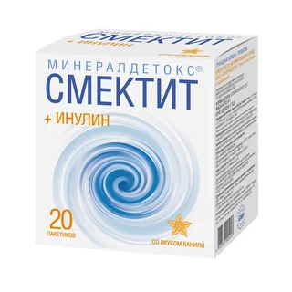 Эркафарм Минералдетокс Смектит+Инулин порошок для суспензия для приема внутрь саше 4,24 гр 20 шт Ваниль