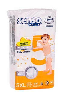 Детские подгузники Senso Baby Simple junior (11-25 кг) 44 шт