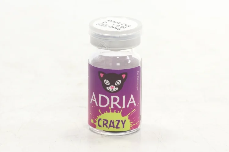 Контактные линзы Adria Crazy квартальные черный 0,00/14,0/8,6