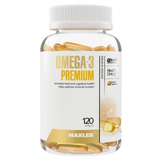 Омега-3 Премиум (Omega-3 Premium), 120 капсул, Maxler