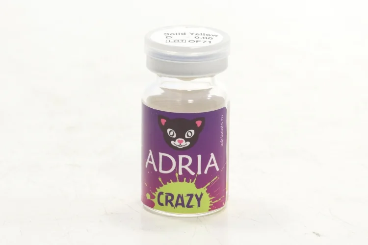 Контактные линзы Adria Crazy Solid квартальные желтый 0,00/14,0/8,6