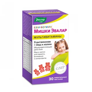 Бэби Формула Мишки мультивитамины пастилки жевательные 2 гр №30 Бад