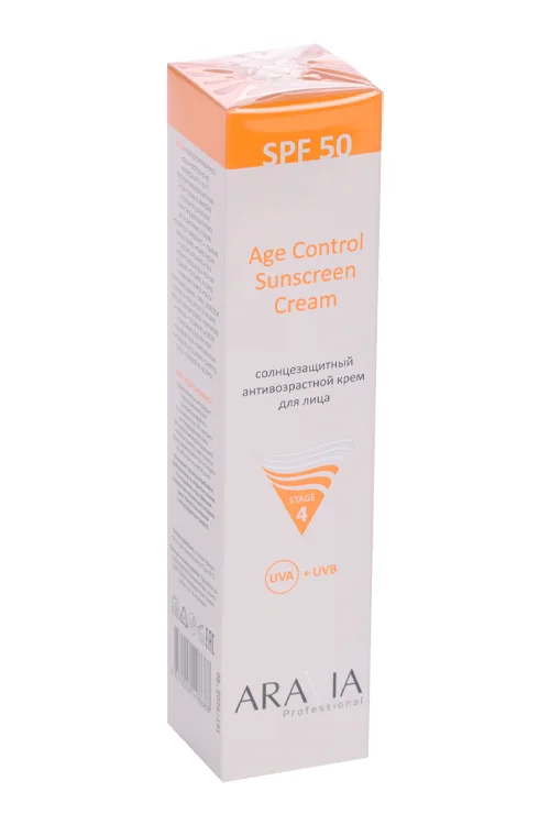 Крем Aravia Professional солнцезащитный анти-возрастной SPF 50 для лица, 100 мл