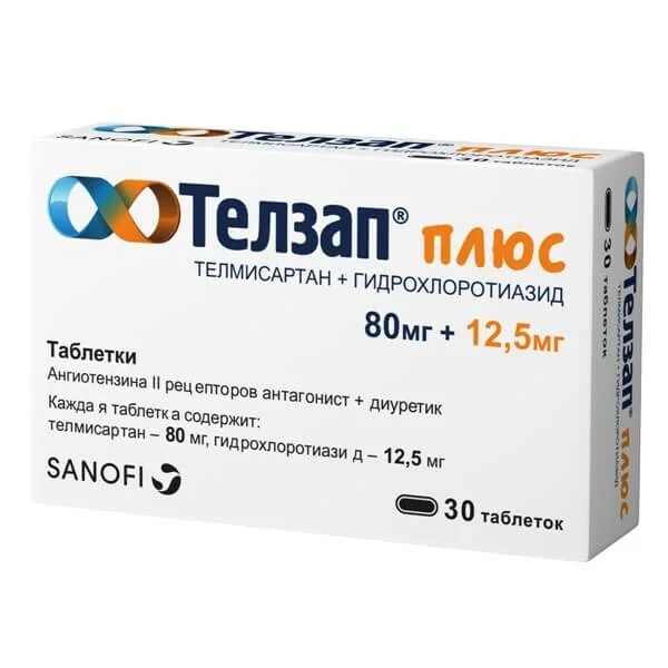Телзап таблетки 80+12.5 мг 30 шт