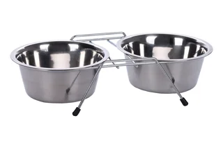 Подставка с мисками из нерж. стали 0,70 л