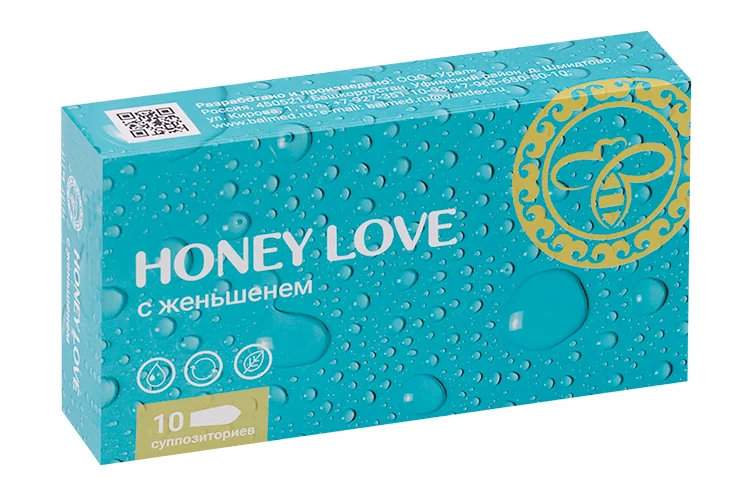 Крем-карандаш Honey Love с женьшенем 2 гр 10 шт суппозитории