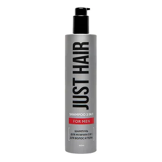 Just Hair Men Шампунь для мужчин 3 в 1 для волос и тела 400 мл флк